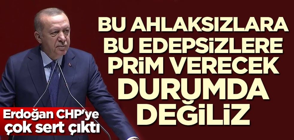 Başkan Erdoğan CHP'ye çok sert çıktı! 'Bu ahlaksızlara bu edepsizlere prim verecek durumda değiliz'