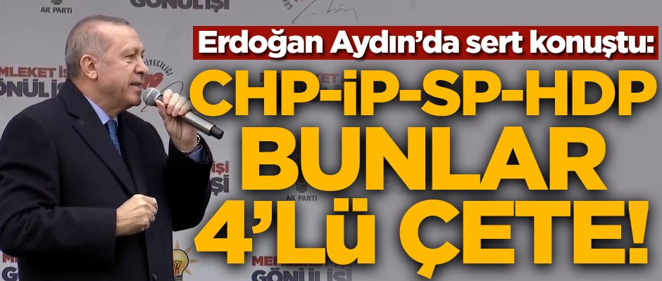 Erdoğan çok sert konuştu! "CHP-İP-SP-HDP, bunlar 4'lü çete"