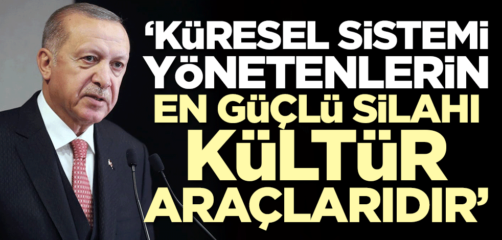 Başkan Erdoğan: Küresel sistemi yönetenlerin en güçlü silahları kültür araçlarıdır