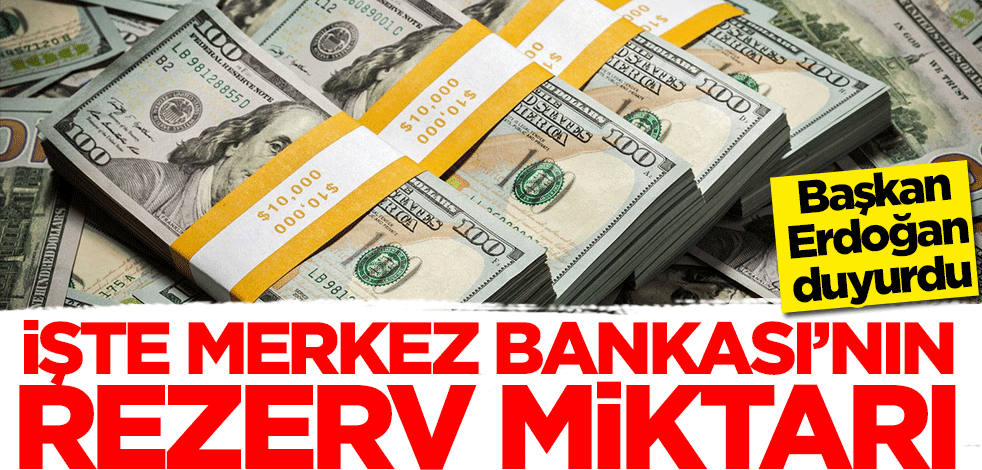 Başkan Erdoğan, Merkez Bankası'nın rezerv miktarını açıkladı
