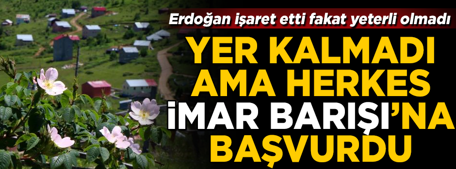 Başkan Erdoğan orayı işaret etmişti... Kaçak yapı sahipleri İmar Barışı'na başvurdu