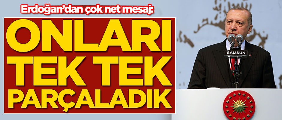 Başkan Erdoğan Samsun'da konuştu