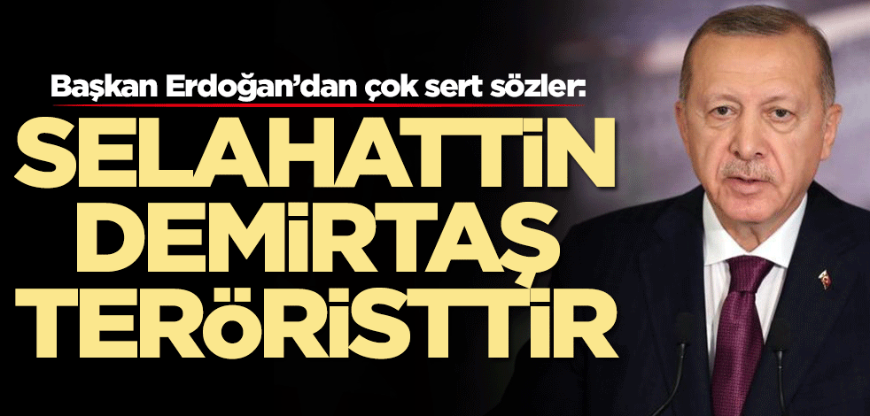 Başkan Erdoğan: Selahattin Demirtaş teröristtir