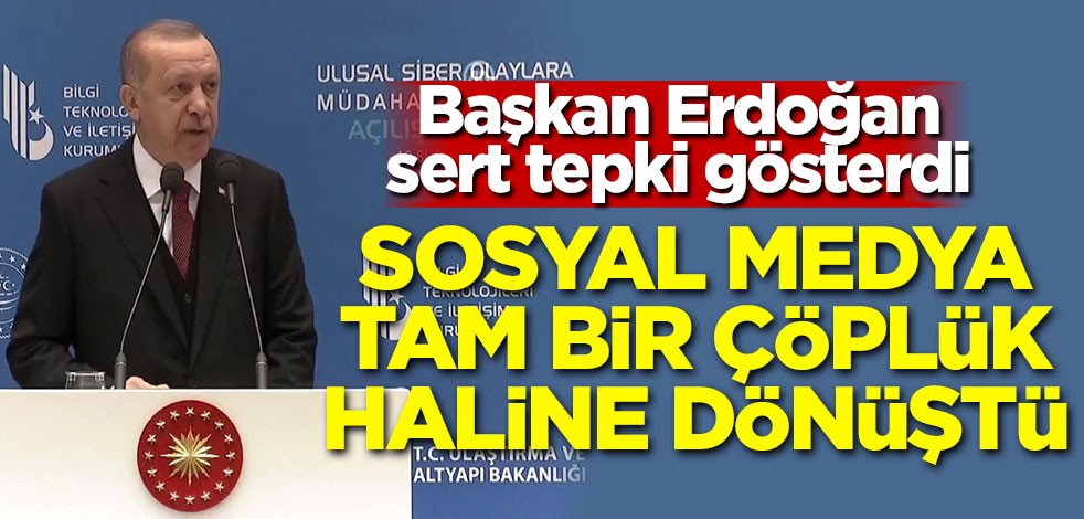 Başkan Erdoğan: Sosyal medya tam bir çöplük haline dönüştü