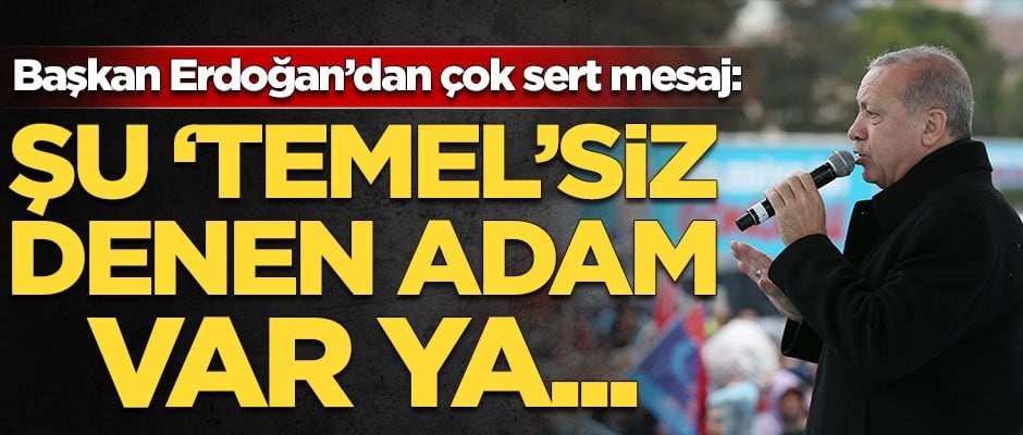 Başkan Erdoğan: Şu 'Temel'siz denen adam var ya...