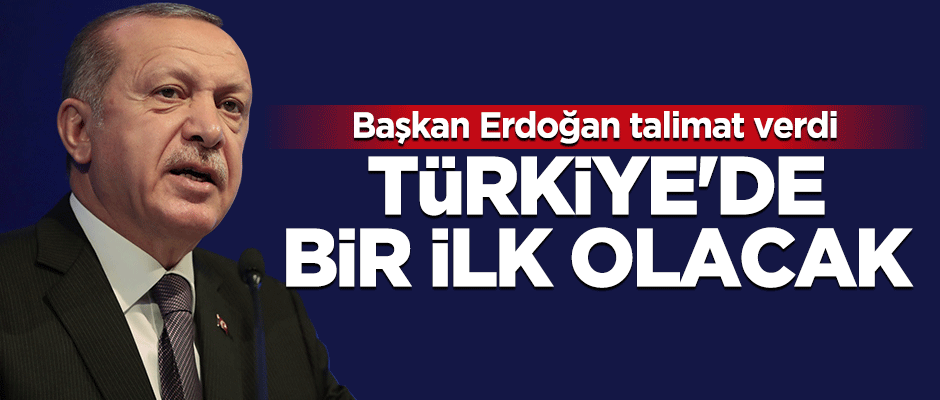 Başkan Erdoğan talimat verdi! Türkiye'de bir ilk olacak