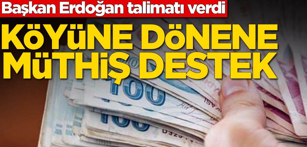 Başkan Erdoğan talimatı verdi! Köyüne dönene müthiş destek