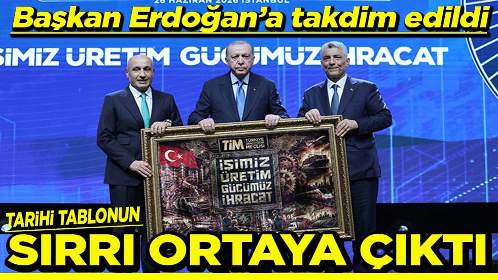 Başkan Erdoğan’a takdim edildi Tarihi tablonun sırrı ortaya çıktı