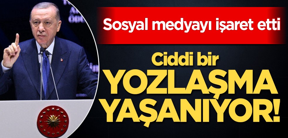 Başkan Erdoğan'dan ahlak dersi: Sosyal medyada ciddi bir yozlaşma yaşanıyor! Bomba sözler