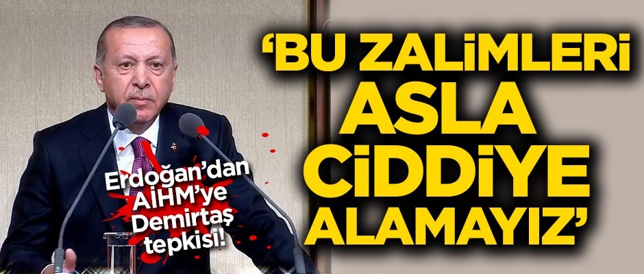 Başkan Erdoğan'dan AİHM'ye Demirtaş tepkisi!