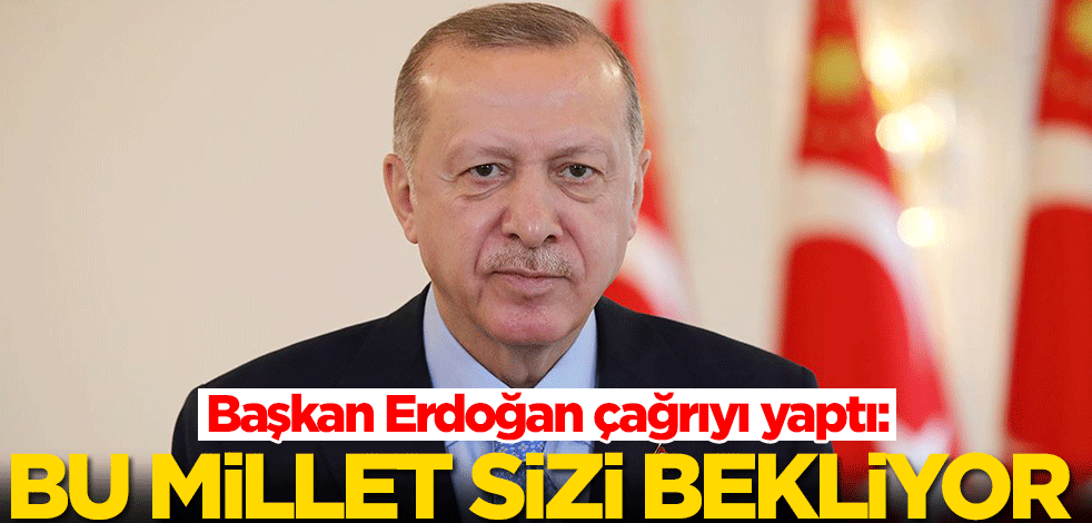 Başkan Erdoğan'dan anlamlı çağrı