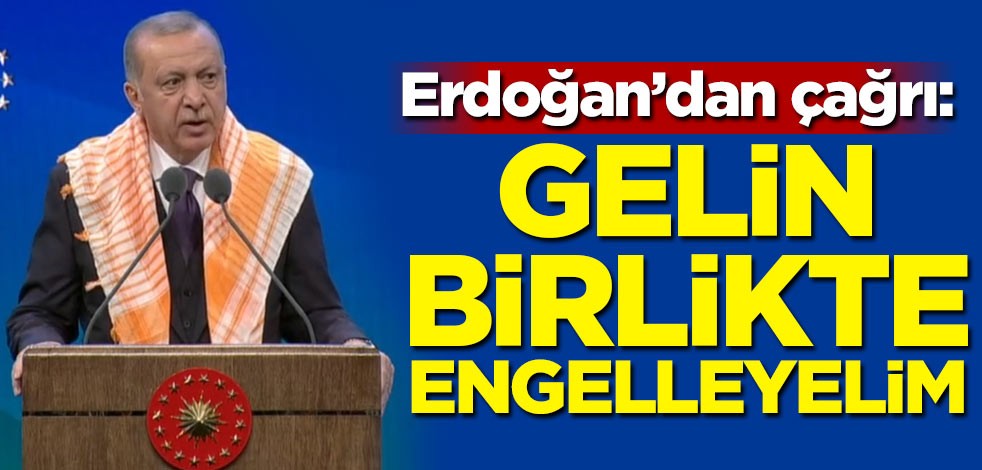 Başkan Erdoğan'dan çağrı: Gelin birlikte engelleyelim