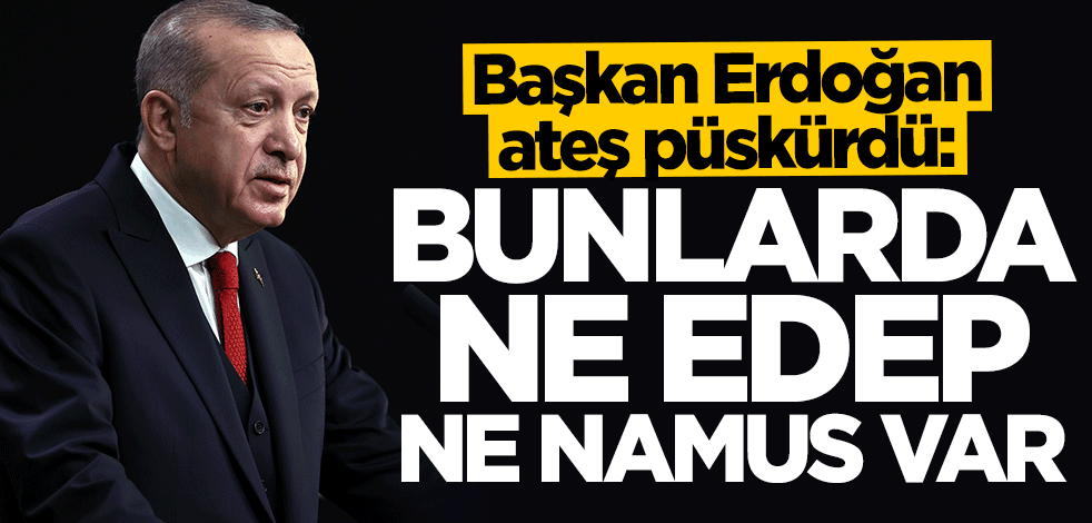 Başkan Erdoğan'dan çok sert tepki: Bunlarda ne edep ne namus var