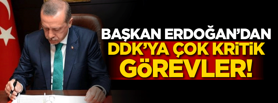Başkan Erdoğan'dan DDK'ya kritik görevler