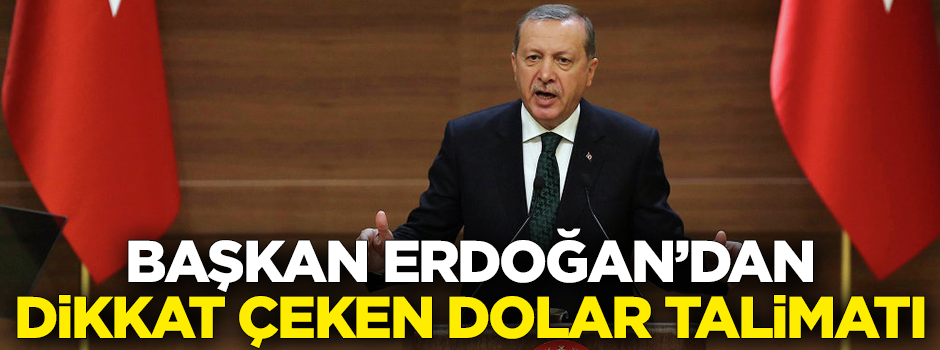 Başkan Erdoğan'dan dolar talimatı