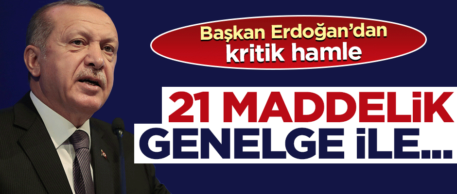 Başkan Erdoğan'dan flaş hamle