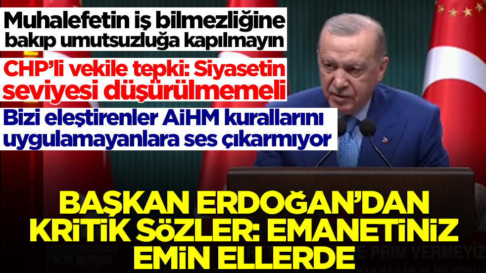 Başkan Erdoğan'dan flaş sözler: Nefret siyasetine prim vermeyiz