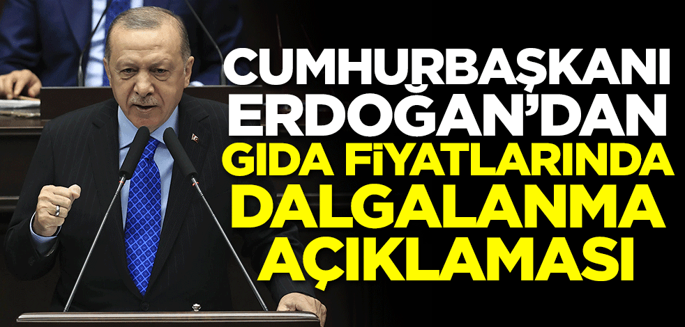 Başkan Erdoğan'dan gıda fiyatlarında dalgalanma açıklaması
