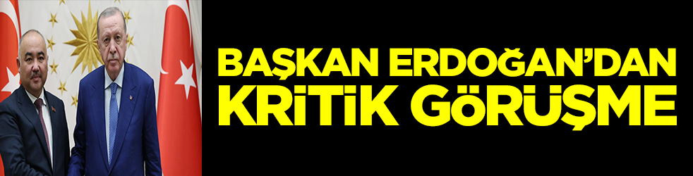 Başkan Erdoğan'dan kritik görüşme