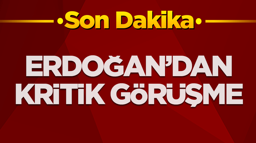 Başkan Erdoğan'dan kritik görüşme