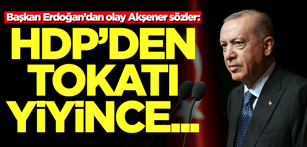 Başkan Erdoğan’dan olay Meral Akşener sözleri: HDP'den tokadı yiyince...