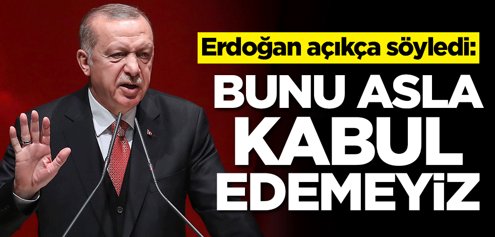 Başkan Erdoğan: Bunu asla kabul edemeyiz