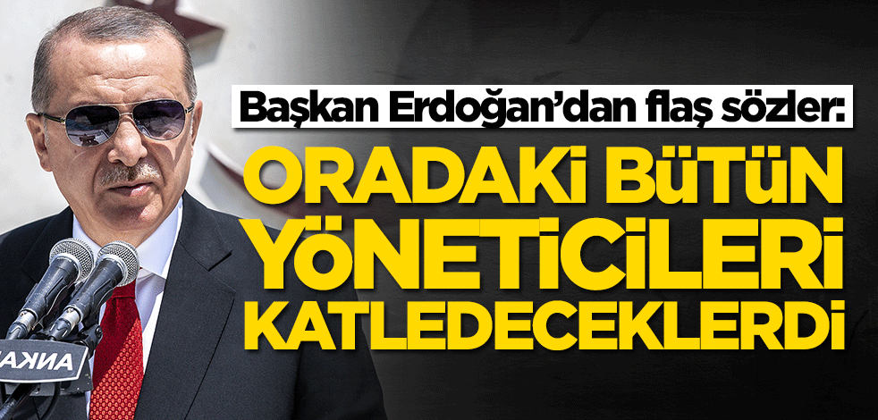 Başkan Erdoğan'dan tarihi açıklamalar: Bütün yöneticileri katledeceklerdi