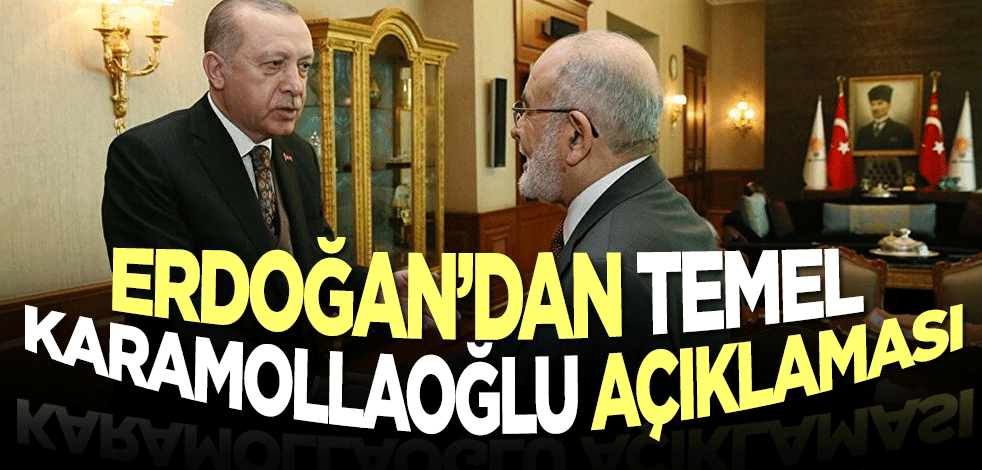Başkan Erdoğan'dan Temel Karamollaoğlu açıklaması