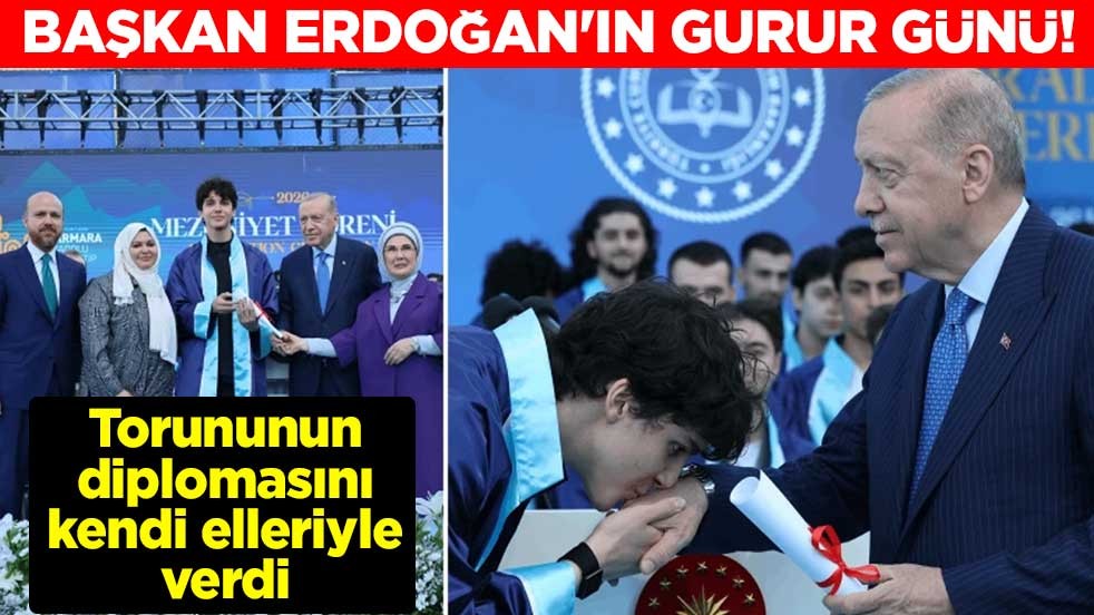 Başkan Erdoğan'ın gurur günü! Torununun diplomasını kendi elleriyle verdi