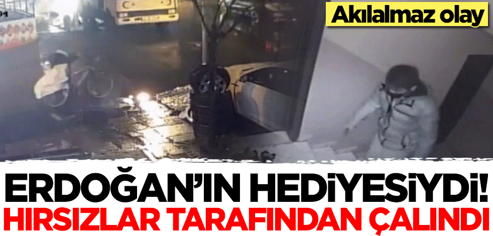 Başkan Erdoğan'ın hediye ettiği bisikleti çaldılar