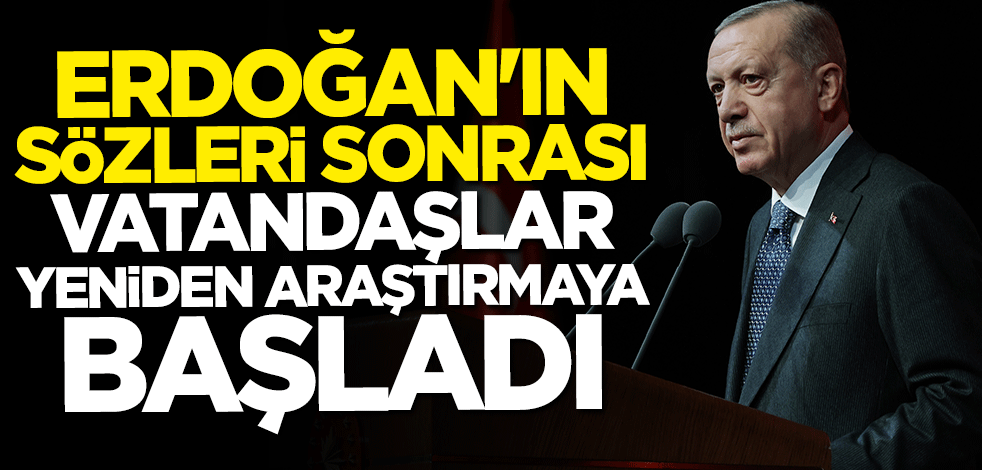 Başkan Erdoğan'ın sözleri sonrası vatandaşlar yeniden araştırmaya başladı