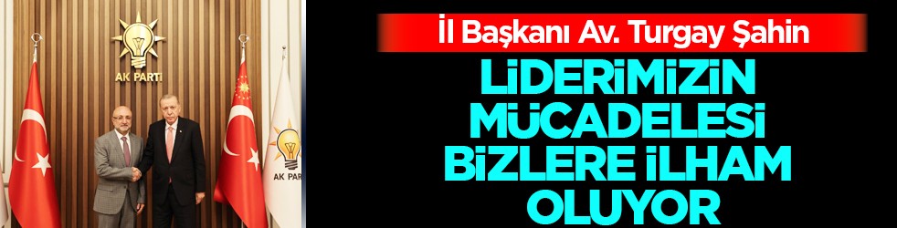 Başkan Şahin: Liderimizin mücadelesi bizlere ilham oluyor