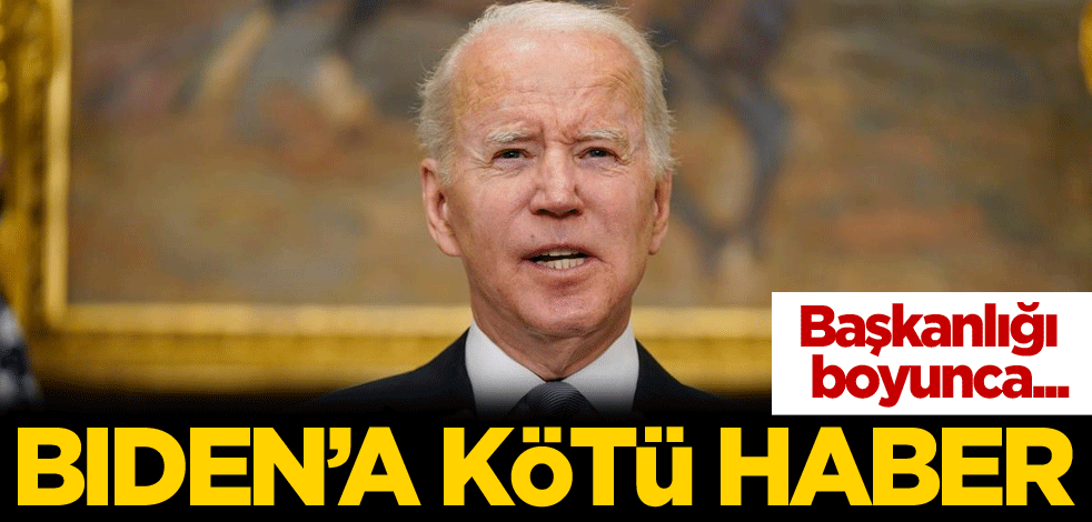 Başkanlığı boyunca... ABD Başkanı Biden'a kötü haber