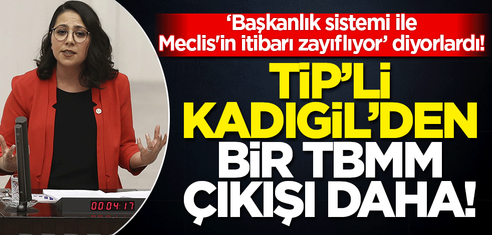 'Başkanlık sistemi ile Meclis'in itibarı zayıflıyor' diyorlardı! TİP'li Kadıgil'den TBMM çıkışı