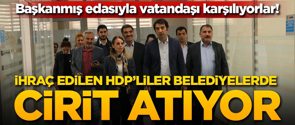 Başkanmış edasıyla vatandaşı karşılıyorlar! KHK ile ihraç edilen HDP’liler belediyelerde cirit atıyor