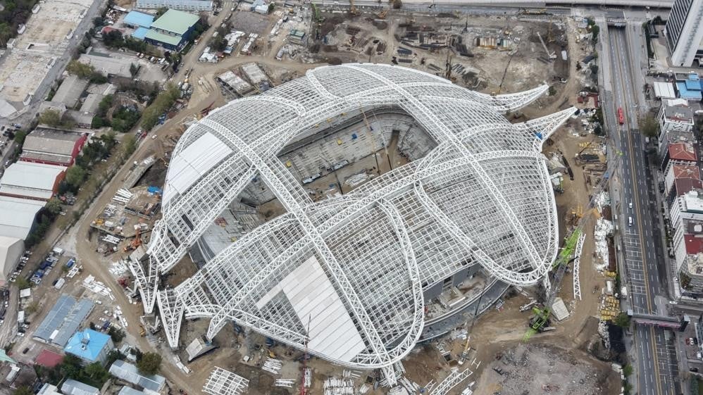 Başkentin yeni simgesi olacak stadyum havadan görüntülendi