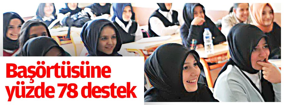 Başörtüsüne yüzde 78 destek