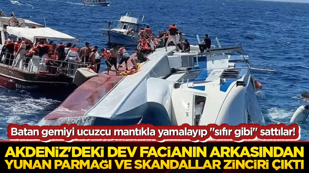 Batan gemiyi ucuzcu mantıkla yamalayıp 