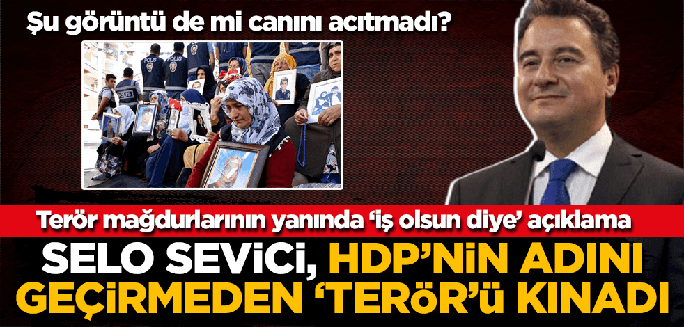 Batıda Selo sevici Ali Babacan, mağdurların yanında terörü kınadı