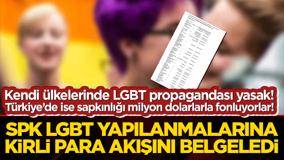 Batı’dan sapkın çetelere milyonluk dolar yağmuru! SPK LGBT yapılanmalarına kirli para akışı belgeledi!