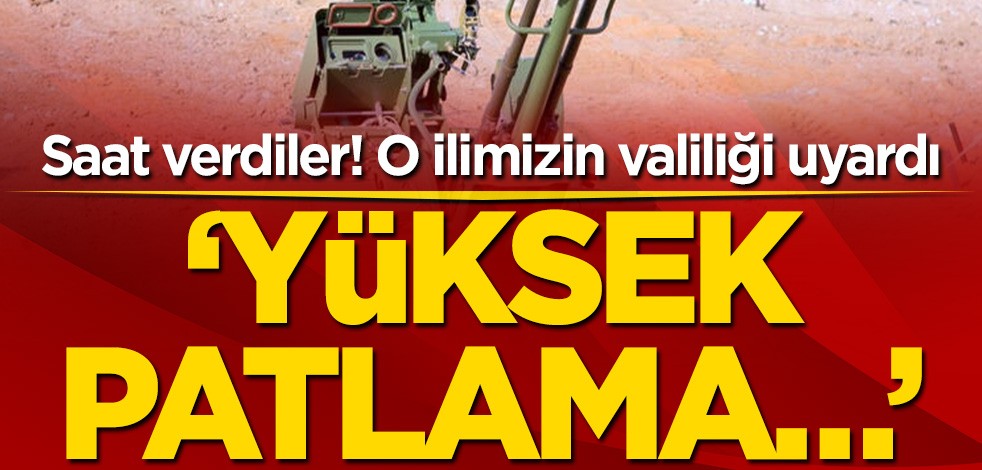 Batman Valiliğinden ‘yüksek patlama sesi’ uyarısı