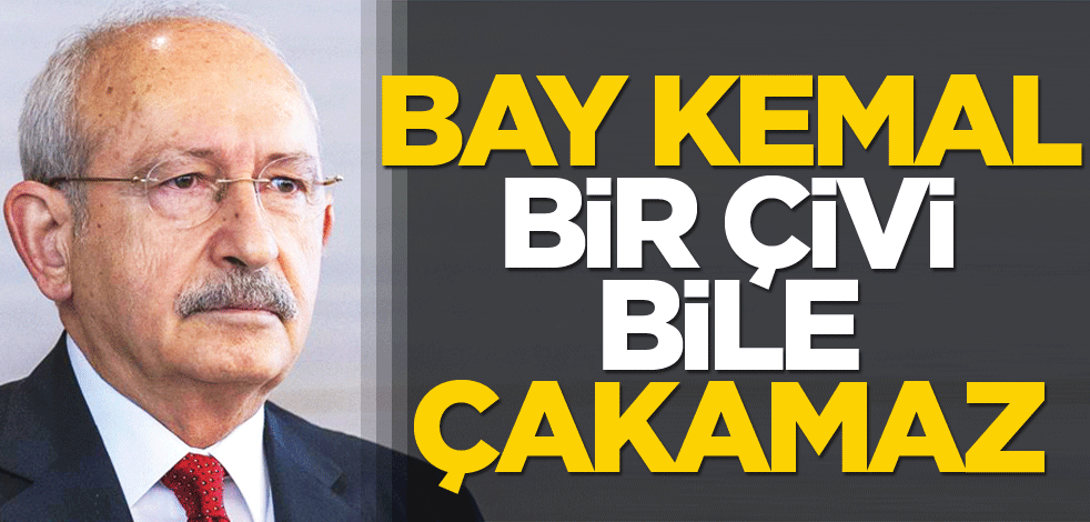 Bay Kemal bir çivi bile çakamaz