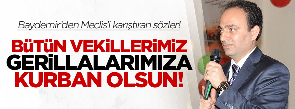 Baydemir: Bütün vekillerimiz gerillalarımıza kurban olsun!