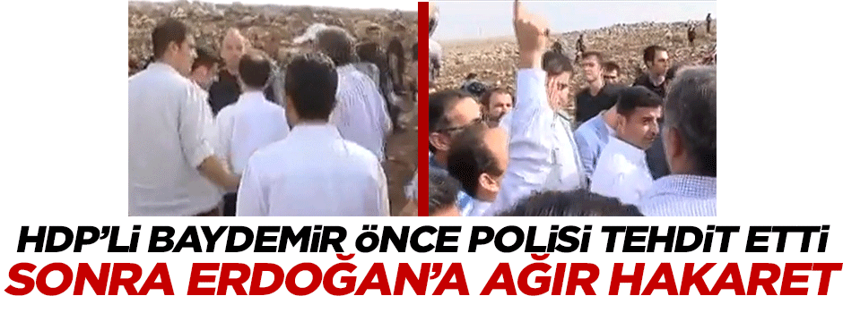 Baydemir'den Cumhurbaşkanı Erdoğan'a ağır hakaret