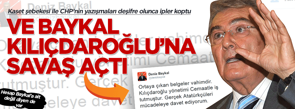 Baykal'a ait olduğu iddia edilen hesaptan flaş 'Paralel CHP' mesajları