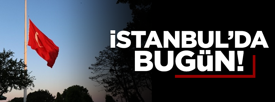 Bayraklar Gazze'deki katliam için yarıya indirildi