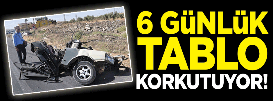 Bayram tatilinin 6. günündeki kaza bilançosu