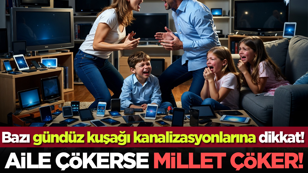 Bazı gündüz kuşağı kanalizasyonlarına dikkat! Aile çökerse millet çöker!