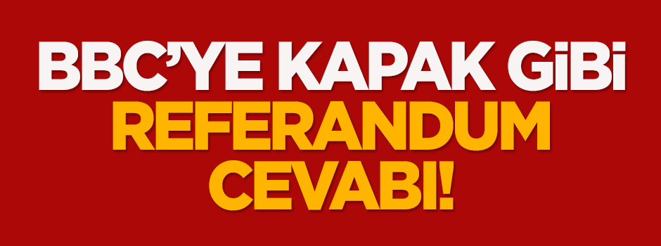 BBC'ye kapak gibi referandum cevabı