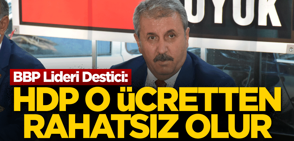 BBP Genel Başkanı Destici: HDP o ücretten rahatsız olur